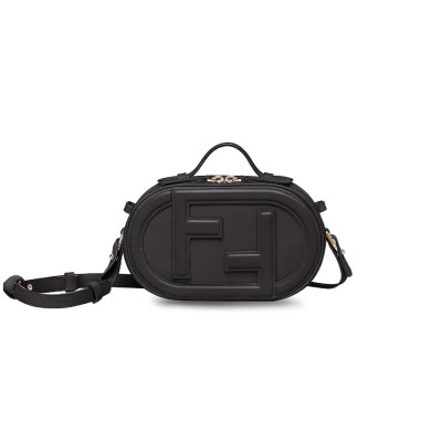 FENDI VITELLO GRACE MATTE O'LOCK MINI CAMERA CASE LIGHT BLACK 8BS058A5DYF0KUR (21*13*8cm)